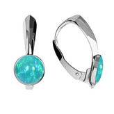 NBP37-OP62 Stříbrné opálové náušnice