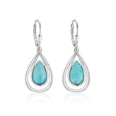 NB-3932 Stříbrné náušnice s larimarem