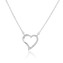 NB-2410 Střibrný náhrdelník srdce asymetrické