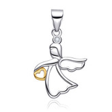 NB-4431 Stříbrný přívěšek andílek se srdíčkem - srdce