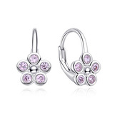 DN-0120 Stříbrné dívčí náušnice kytičky - květiny