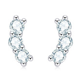 MN152 Stříbrné náušnice s moissanity