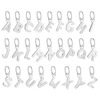 NB-4488-M Drobný stříbrný přívěšek - iniciála písmeno - iniciála "M"