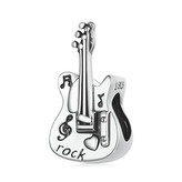 B0596 Stříbrný přívěšek korálek na náramek - hudba