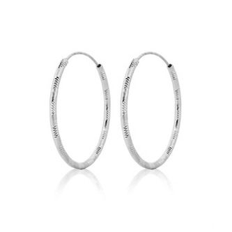 NB-3069-16 Zlacené stříbrné náušnice kruhy 16 mm