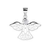 NB-4422 Stříbrný přívěšek andílek se zirkonem - andílci