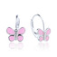 DN-0095 Stříbrné dívčí náušnice motýlci - dětské