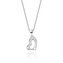 NB-2243 Střibrný náhrdelník srdíčko asymetrické - srdce