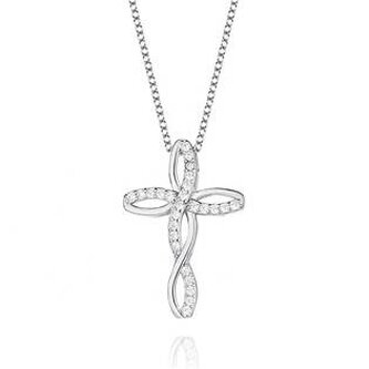 NB-2204 Střibrný náhrdelník s křížkem