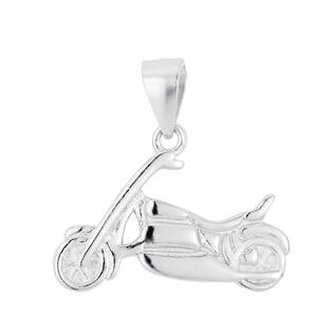 NB-4113 Stříbrný přívěšek motorka