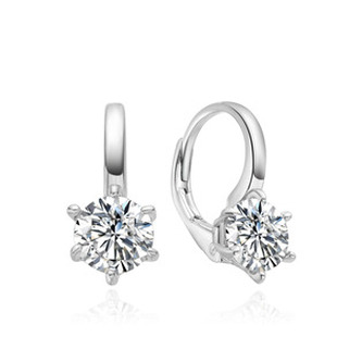 NB-3329-06 Stříbrné náušnice se zirkonem 6mm