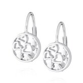 NB-3513 Stříbrné náušnice - srdce