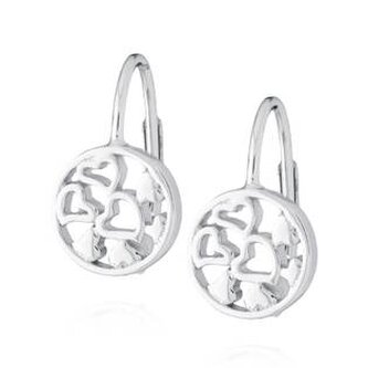 NB-3513 Stříbrné náušnice - srdce