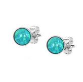 NBP36-OP62 Stříbrné opálové náušnice