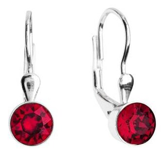 EG2015-RU Stříbrné náušnice s krystaly Crystals from Swarovski® Ruby