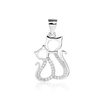 NB-4520 Stříbrný přívěsek kočičky - zvířátka