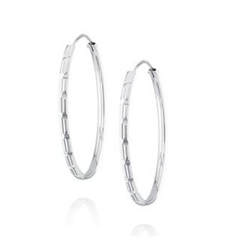 NB-3484 Stříbrné náušnice kruhy 45 mm