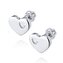 NB-3224 Stříbrné šroubovací náušnice srdíčka - srdce