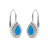 NB-3929-OP05 Dámské stříbrné náušnice s opálem