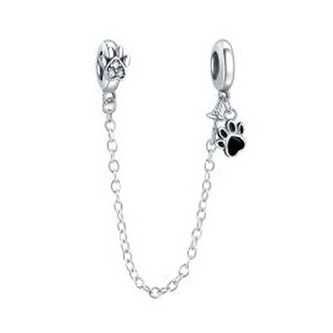 S0002 Stříbrný bezpečnostní řetízek na náramek - zvířátka