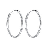 NB-3657-25 Stříbrné náušnice kruhy 25 mm