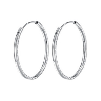 NB-3657-25 Stříbrné náušnice kruhy 25 mm