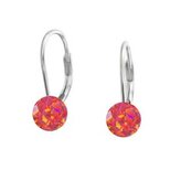 NBP30-OP23 Stříbrné opálové náušnice - 5 mm