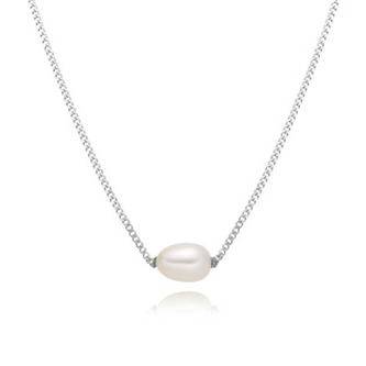 NB-2433 Stříbrný náhrdelník s přírodní perličkou