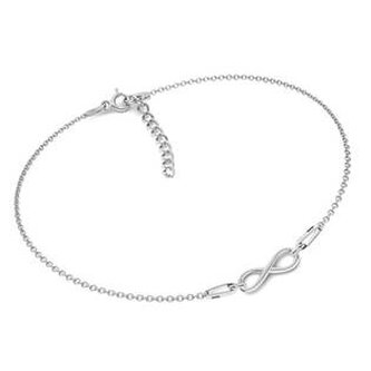 NB-0410 Stříbrný náramek nekonečno - nekonečno - ležatá osmička