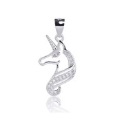 NB-4476 Stříbrný přívěšek - jednorožec - zvířátka