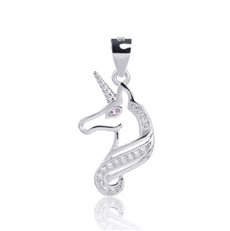 NB-4476 Stříbrný přívěšek - jednorožec - zvířátka