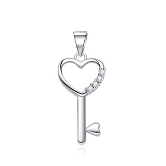NB-4394 Stříbrný přívěšek sklíšek se zirkony - klíče