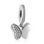 B0039 Stříbrný přívěšek korálek motýlek