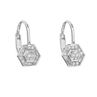 EG2184 Stříbrné dívčí náušnice s čirými zirkony