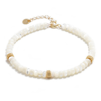 AU0049 Náramek přírodní perleť, stříbro AG925