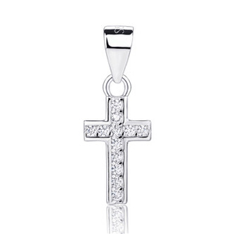 NB-4595 Drobný stříbrný přívěšek křížek