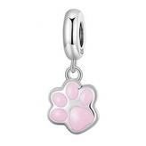NB-8170 Stříbrný přívěšek korálek tlapka - zvířátka