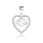 NB-4611 Stříbrný přívěšek srdíčko s  nekonečnem - srdce