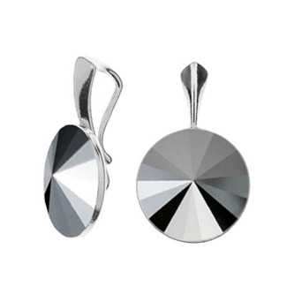 NBP141-HM Stříbrný přívěšek Crystals from Swarovski, Hematite