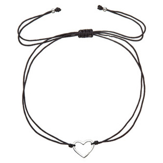 EG7635 Kabbalah náramek se stříbrným srdíčkem - srdce