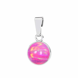 NB-4282-OP22 Stříbrný přívěšek s růžovým opálem