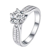 MN518-49 Stříbrný zásnubní prsten MOISSANIT