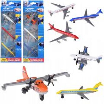 Samolot metalowy 3szt