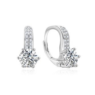 NB-3810 Stříbrné náušnice dekorované zirkony