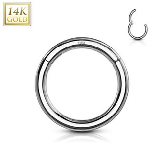 ZL01262-WG-1210 Zlatý piercing - segment kruh, Au 585/1000