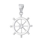 NB-4196 Stříbrný přívěšek kormidlo - mořské