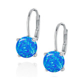 NB925-OP05 Stříbrné náušnice s modrým opálem
