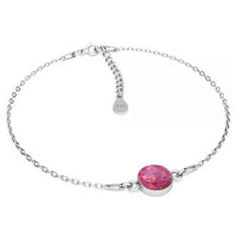 NB-1202-OP22 Stříbrný náramek s růžovým opálem
