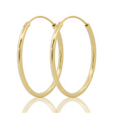 NB-3064-30 Zlacené stříbrné náušnice kruhy 30 mm