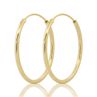 NB-3064-30 Zlacené stříbrné náušnice kruhy 30 mm